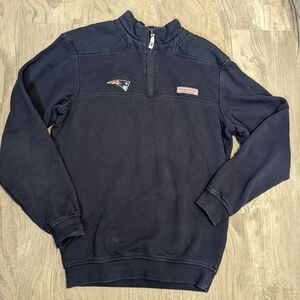 Vineyard vines men's navy blue 1/4 zip pullover Patriots size XS